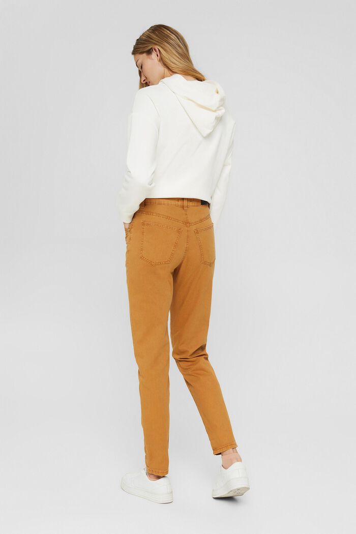 Kalhoty s vysokým pasem se dvojitým zapínáním na knoflík, 100% bio bavlna, BARK, detail image number 3