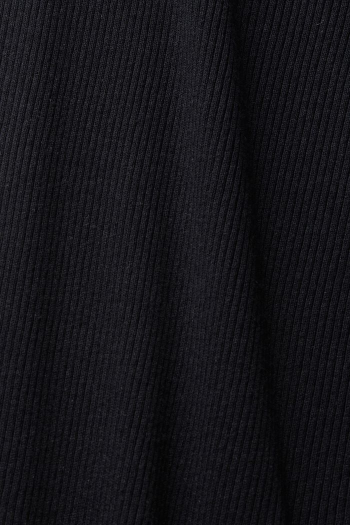 Se lnem: midi šaty z žebrové pleteniny, BLACK, detail image number 4