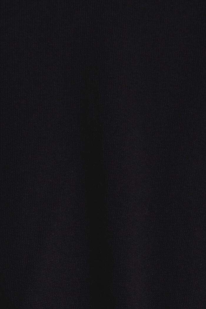 Pletený pulovr z bavlny, BLACK, detail image number 1