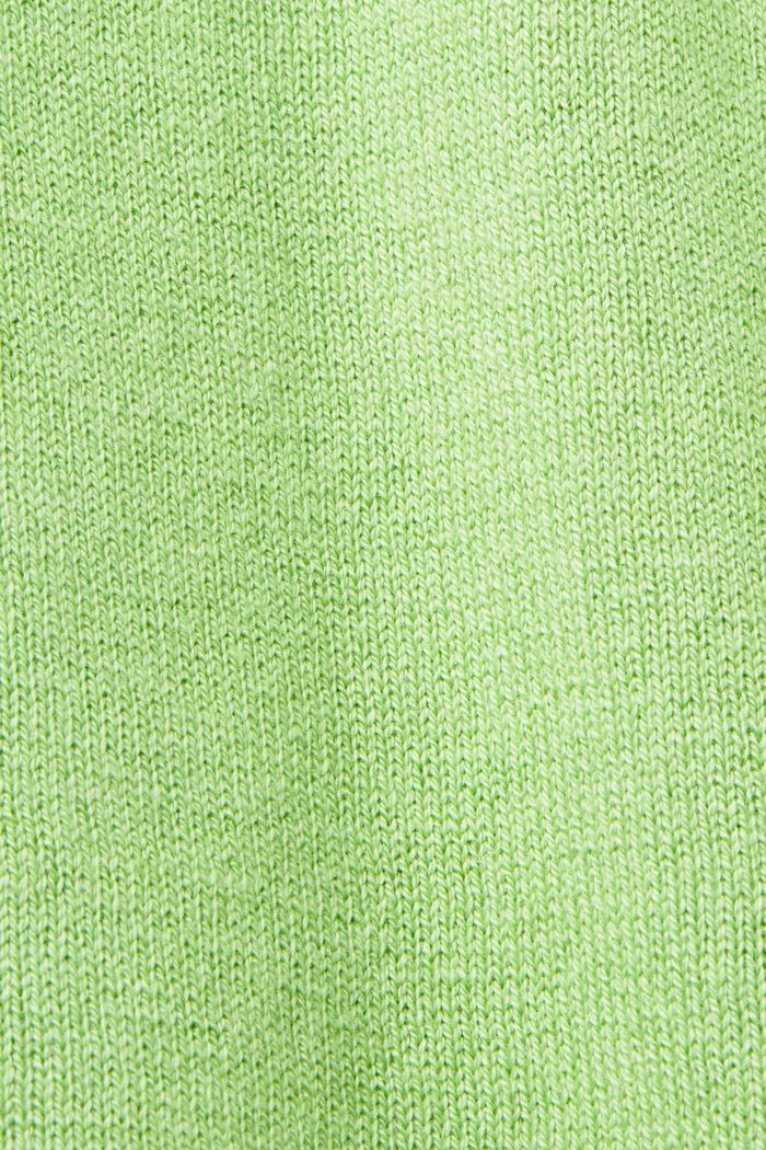 Pulovr s krátkým rukávem, směs s bavlnou, GREEN, detail image number 5