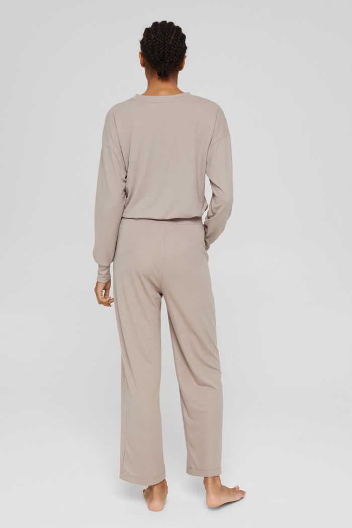 Směs s TENCEL™: zkrácené pyžamové kalhoty, LIGHT TAUPE, detail image number 3