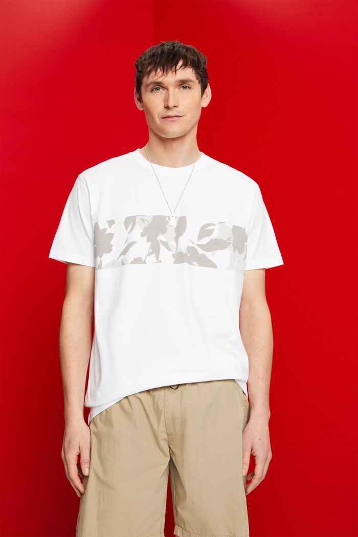 Tričko s potiskem vpředu, 100% bavlna, WHITE, detail image number 0