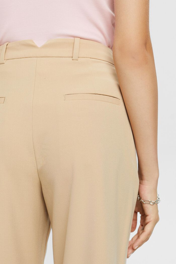 Kalhotová sukně s vysokým pasem a sklady v pase, SAND, detail image number 4