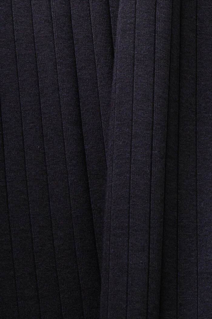 Midi šaty z žebrového žerzeje, BLACK, detail image number 5