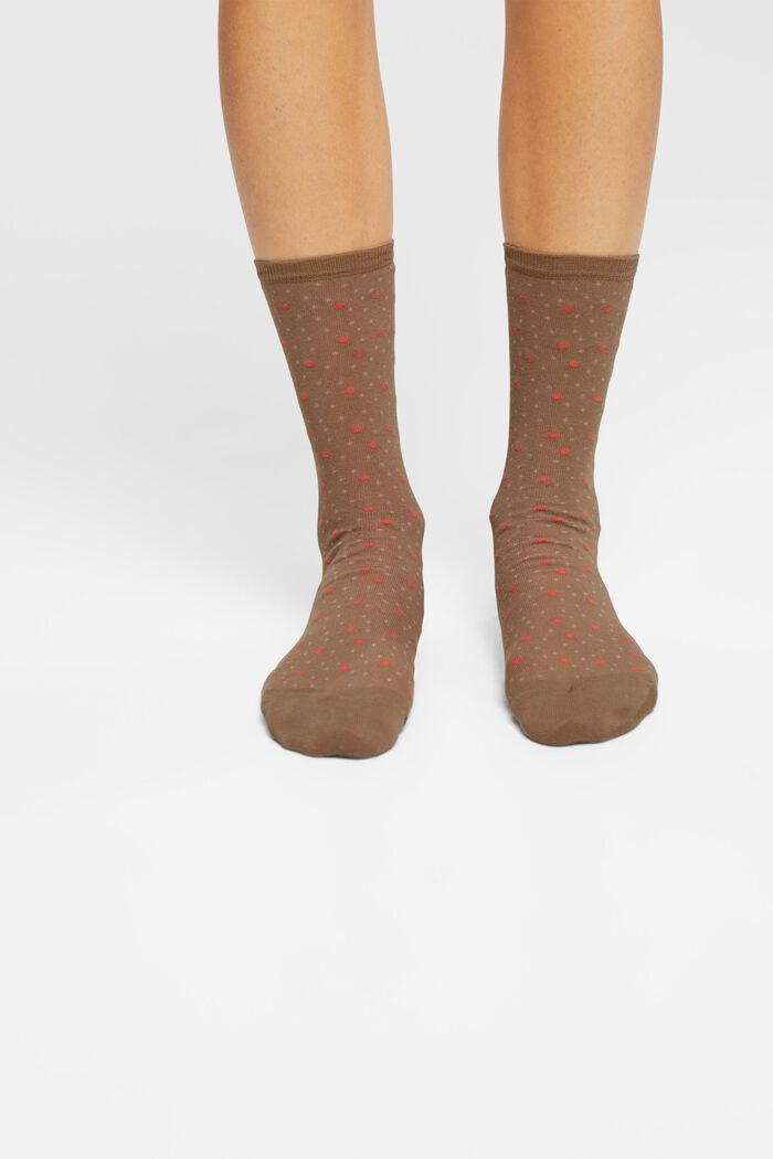 2 páry ponožek, bio bavlna, BROWN, detail image number 2