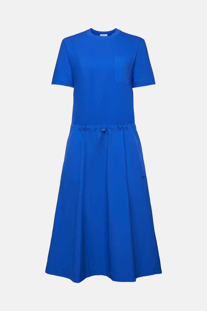 Midi šaty z kombinovaného materiálu, BRIGHT BLUE, detail image number 6