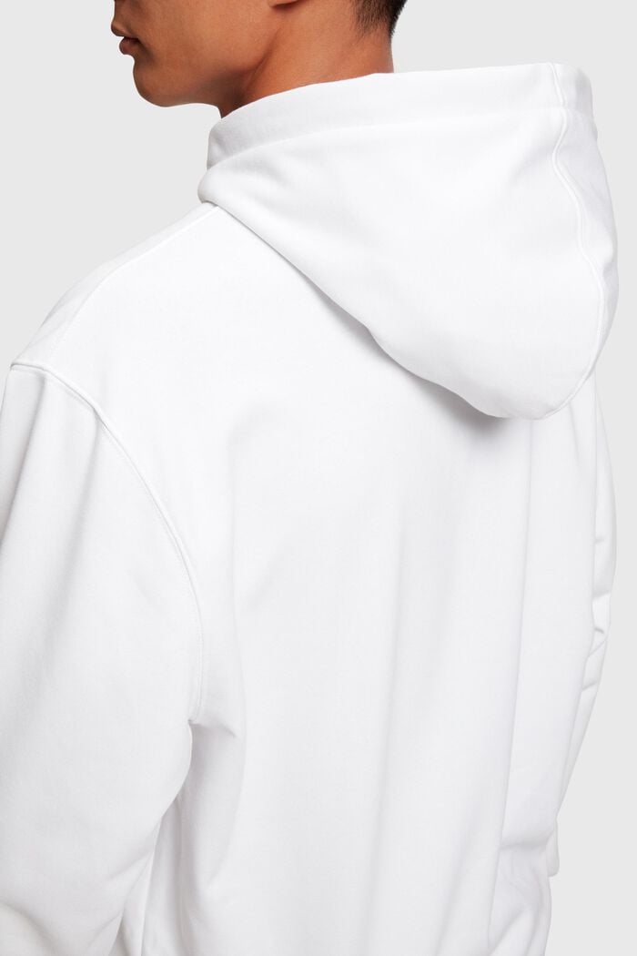 Mikina s kapucí a potiskem indigo, WHITE, detail image number 3