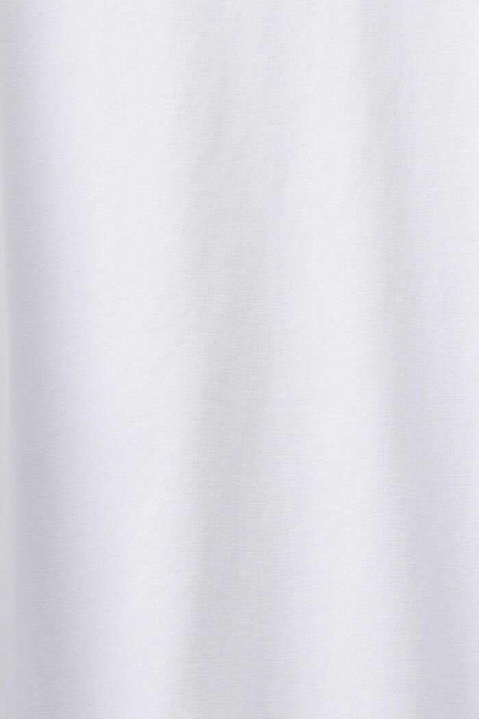 Tričko z bio bavlny, se špičatým výstřihem, WHITE, detail image number 5