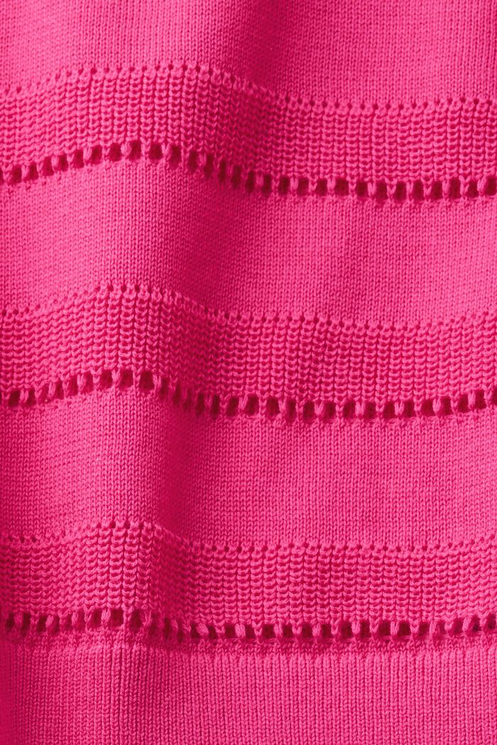Pulovr s dírkovým vzorem, PINK FUCHSIA, detail image number 4