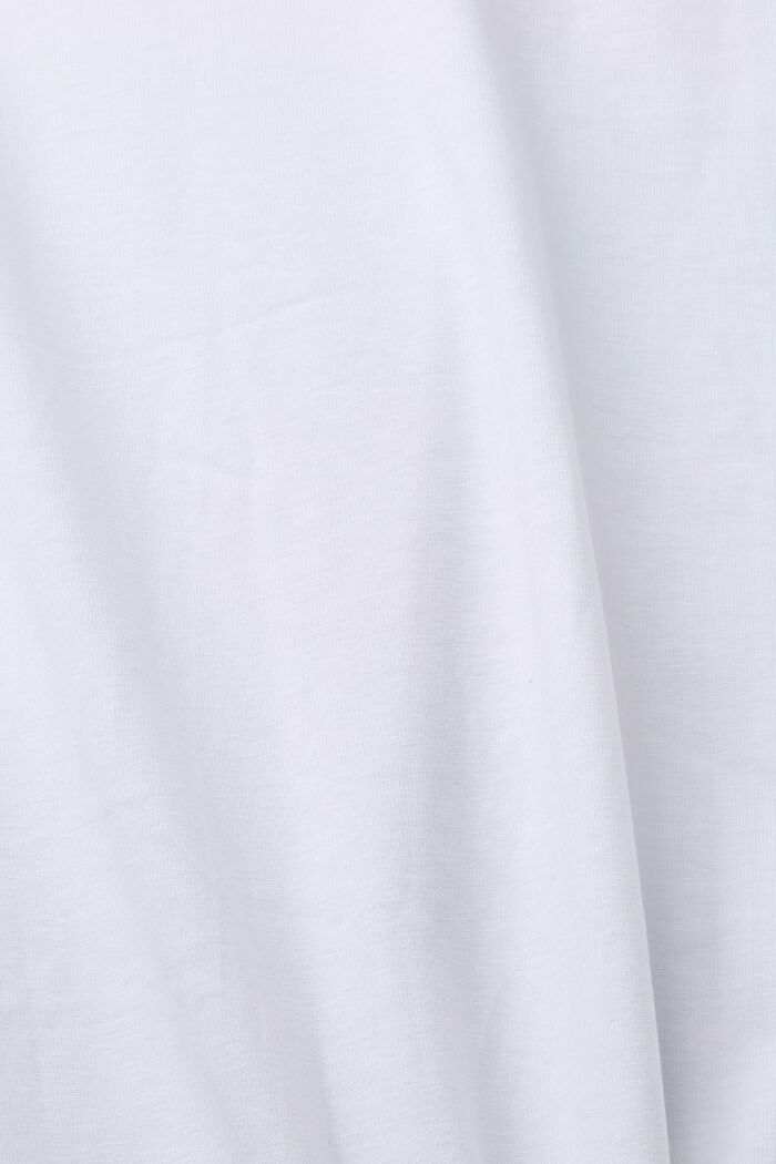 Potištěné žerzejové tričko, 100% bavlna, WHITE, detail image number 5