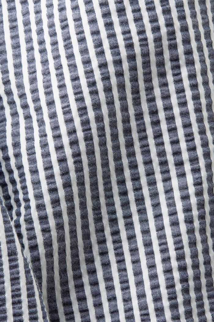 Plavecké šortky s pruhovanou texturou, DARK BLUE, detail image number 4