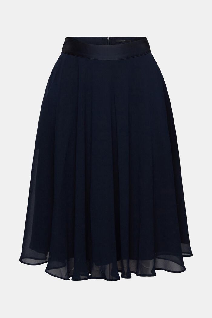 Šifonová sukně s délkou po kolena, NAVY, detail image number 8