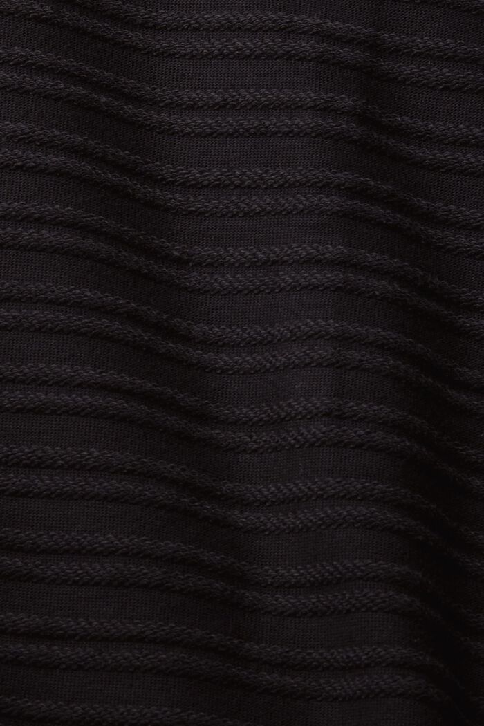 Pruhovaný svetr s texturou, BLACK, detail image number 5