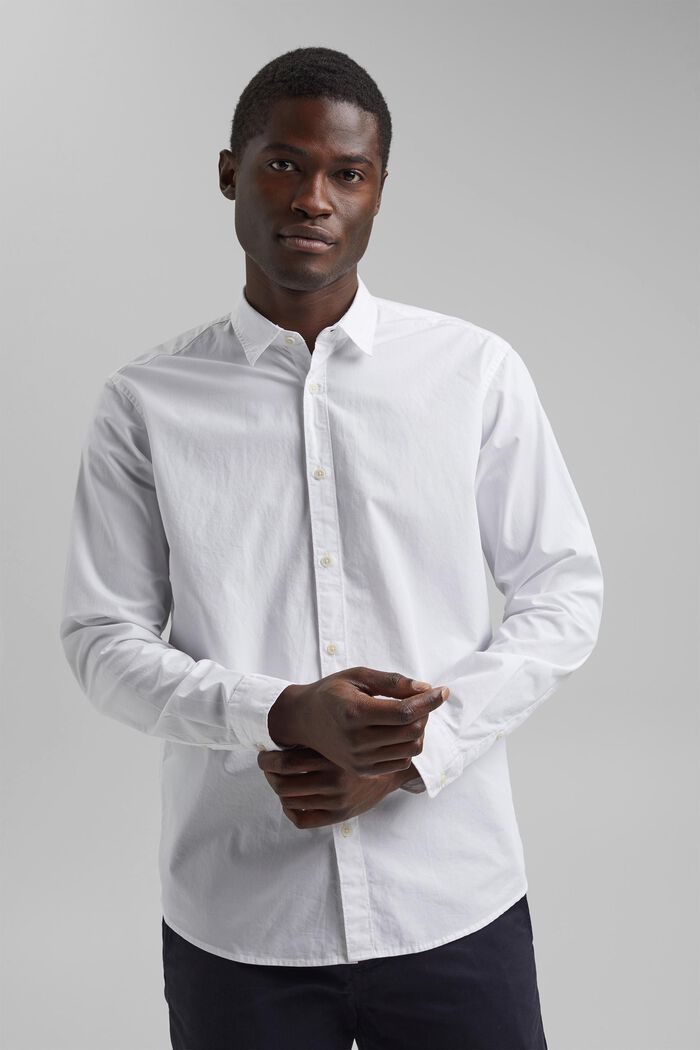 Košile ze 100% bio bavlny pima, WHITE, detail image number 5